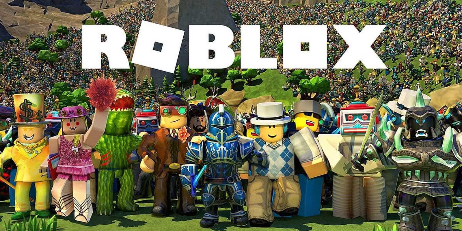 Arte de Roblox com avatares em mundos criativos